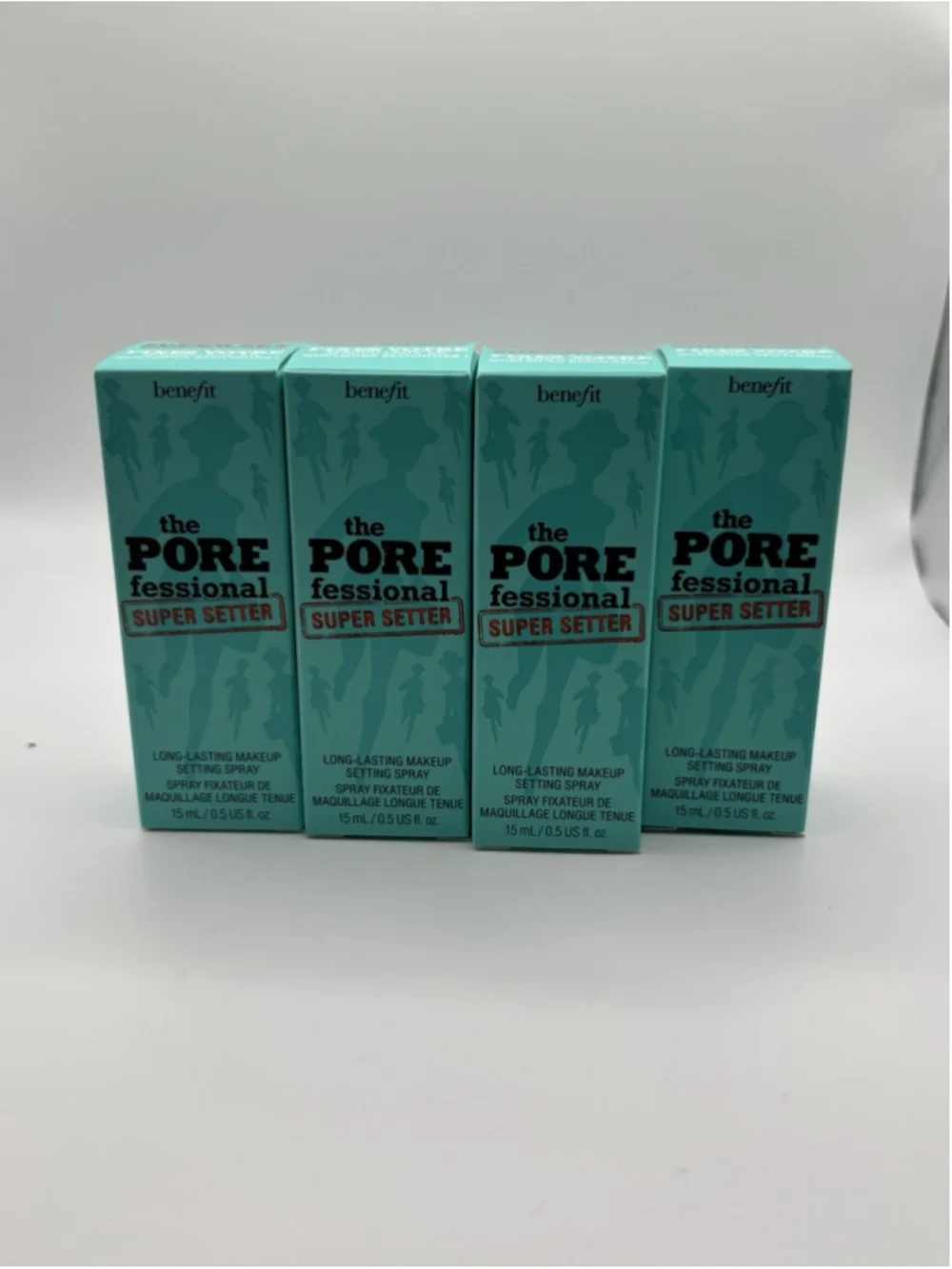 Benefit The Porefessional Super Setter Makeup Setting Spray Mini 0.5oz 15mL X 4